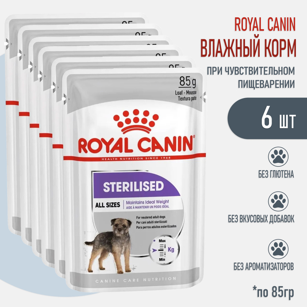 Корм влажный Royal Canin CCN 85гр для взрослых собак, кастрированных старше 10 месяцев и склонных к быстрому #1