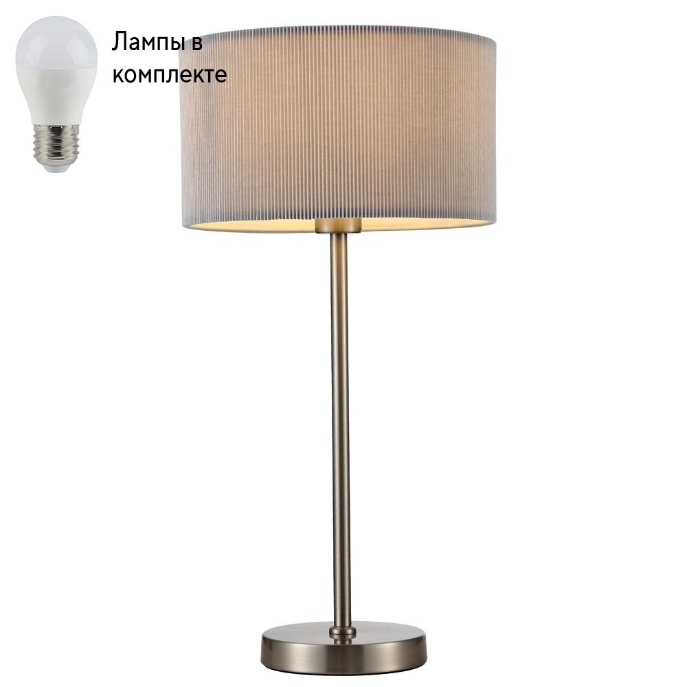 Настольная лампа в комплекте с лампочкой Arte lamp A1021LT-1SS+Lamps  #1