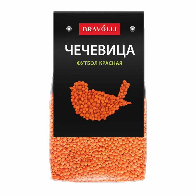 Чечевица Bravolli! Футбол красная, 350г #1