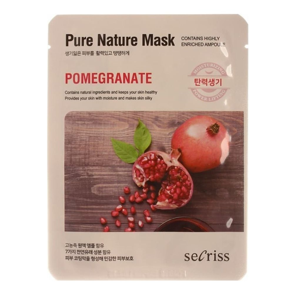 АН Secriss Маска для лица тканевая Secriss Pure Nature Mask Pack-Pomeganate 25мл  #1