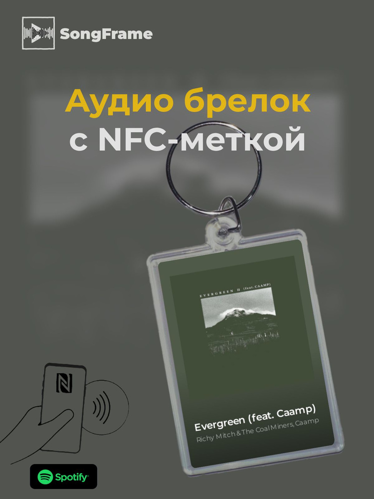 Брелок Spotify с NFC Трек: Richy Mitch & The Coal Miners, Caamp - Evergreen (feat. Caamp) #1