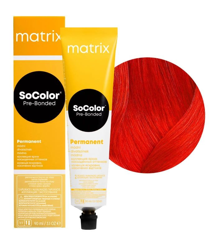 Matrix Перманентная краска для волос с бондером SoColor Pre-Bonded, SR-R SoREDs красный бустер, 90 мл #1