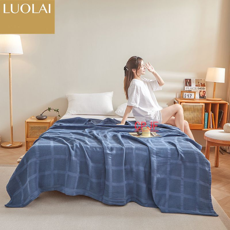 LUOLAI HOME TEXTILE Детский плед Хлопок, Пряжа, длина 150 см, ширина 100 см.  #1