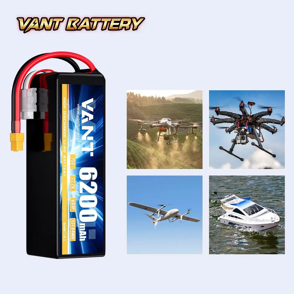 Аккумулятор для квадрокоптера FPV LiPo 6S 6200mah 75C XT60 #1