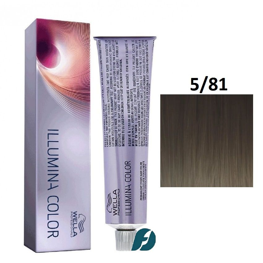 Wella Professionals Illumina Color 5/81 Крем-краска для волос - Светло-коричневый жемчужно-пепельный, #1