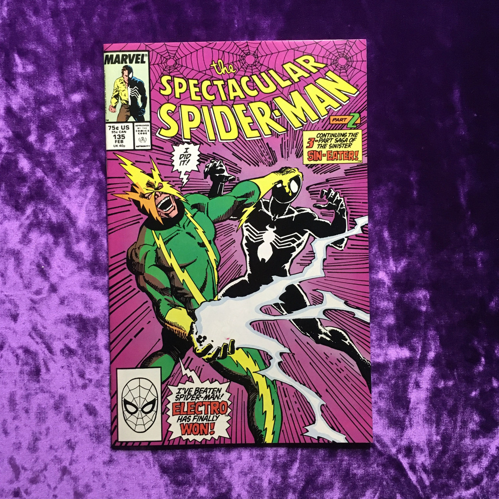 The spectacular Spider-man. Sin-Thesis. Vol.1 No 135 FEB 1988. Оригинальный комикс на английском языке #1