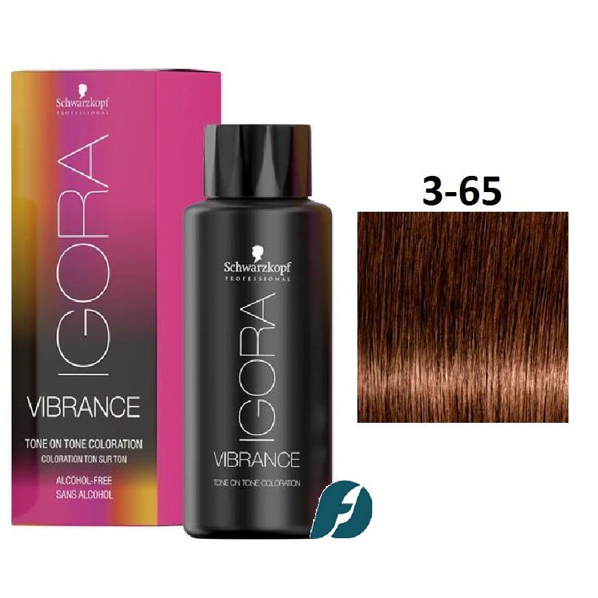 Schwarzkopf Professional Igora Vibrance 3-65 Краска для волос - Темный коричневый шоколадный золотистый, #1