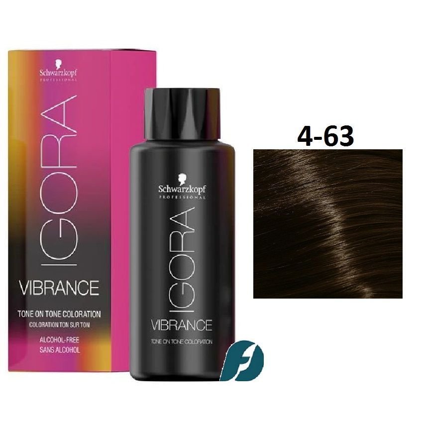 Schwarzkopf Professional Igora Vibrance 4-63 Краска для волос - Средний коричневый шоколадный матовый, #1