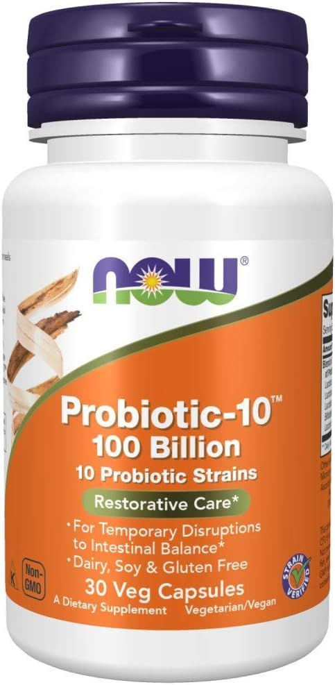 NOW Probiotic-10 100 Billion 30 veg capsules (пробиотик 10 штаммов) #1