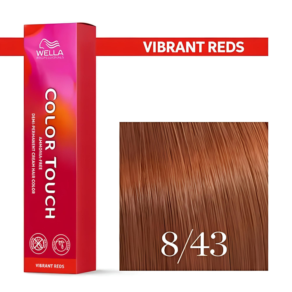 Профессиональная оттеночная краска для волос Wella Professionals Color Touch 8/43 боярышник  #1