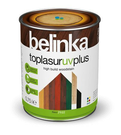 Belinka Toplasur UV Plus/Белинка Топлазурь УВ Плюс, 0.75л,цвет №24 Палисандр,защитно-декоративная лазурь #1