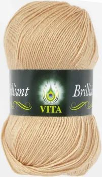 Пряжа VITA Brilliant -1моток(5108-топленое молоко) 100гр, 380м, 45% шерсть ластер, 55% акрил. Вита Бриллиант #1