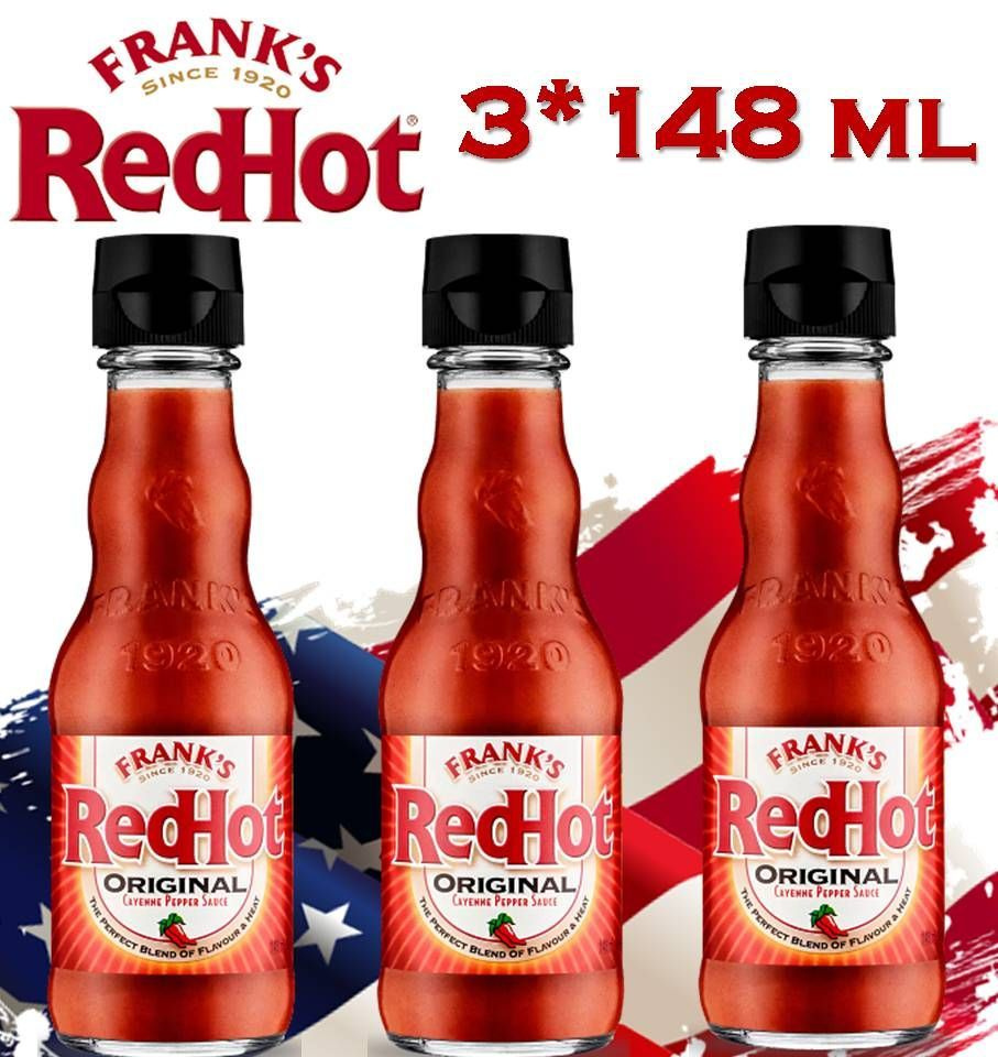 Соус острый 3шт*148мл Frank's RedHot Original Pepper Sauce с кайенским перцем(Красный перечный для Баффало #1