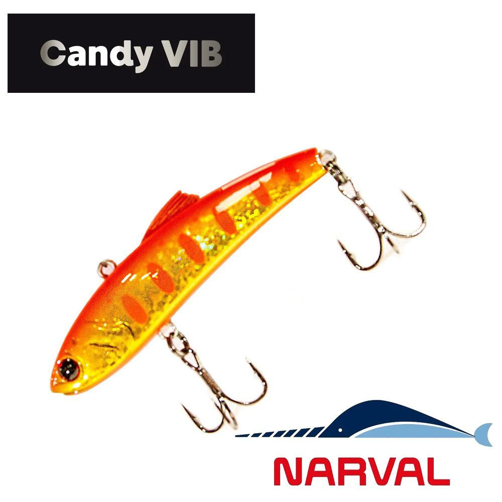 Раттлин Narval Frost Candy Vib 85mm 26g #017-Orange Tiger. виб/приманка на хищника/судак,щука.форель #1