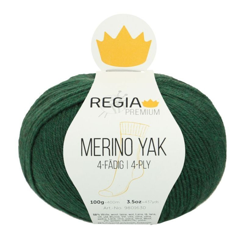 Пряжа носочная Regia Merino Yak, цвет 07521 пихта меланж #1