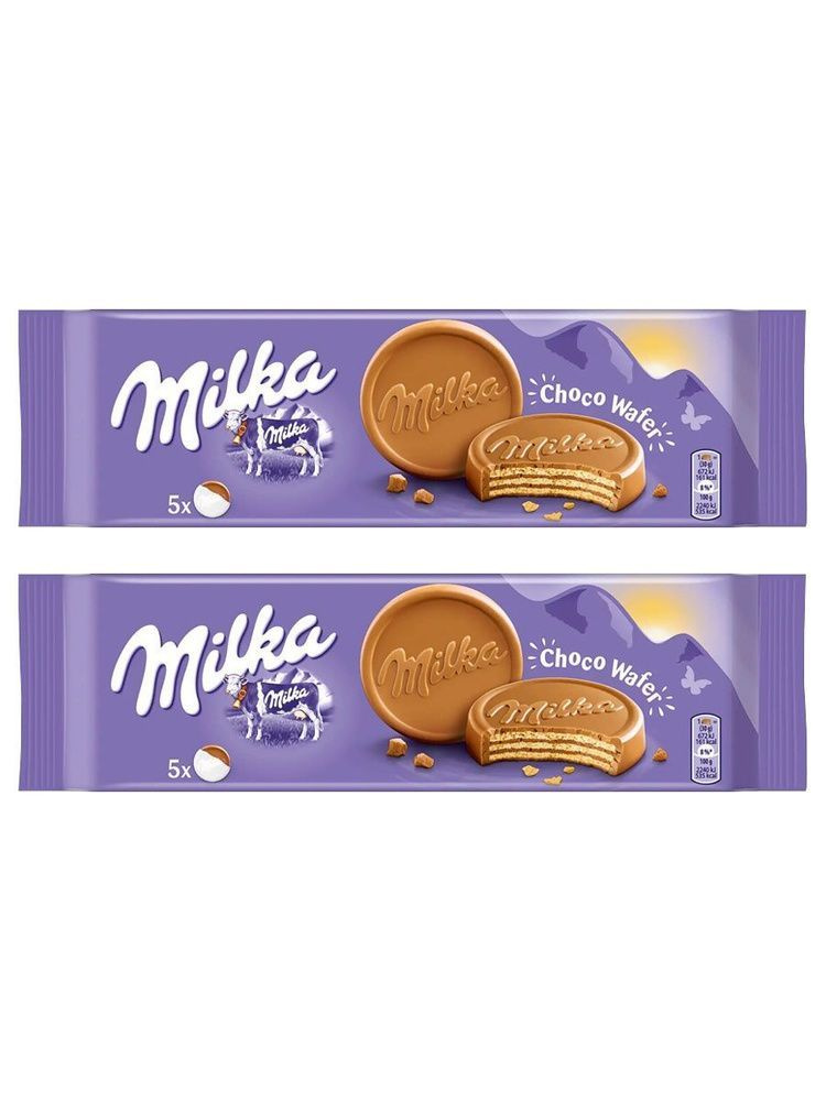 Вафля в шоколаде Milka Choco Wafer Милка Чоко Вафер 2шт по 150гр Германия  #1