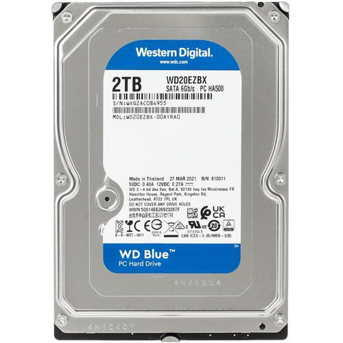 Western Digital 2 ТБ Внутренний жесткий диск 2 ТБ,256 МБ, SATA III, 6 Гбит/с ([WD20EZBX])  #1