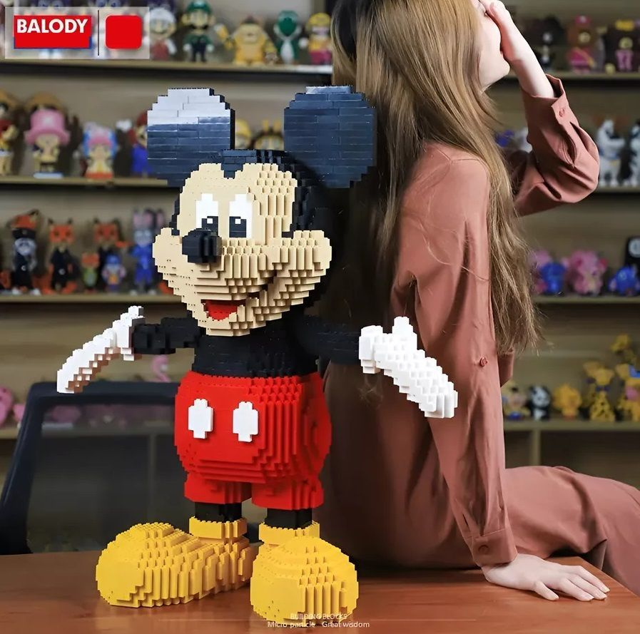 Конструктор 3D из миниблоков Balody Микки Маус большой 67см, 2500 деталей - BA200576  #1