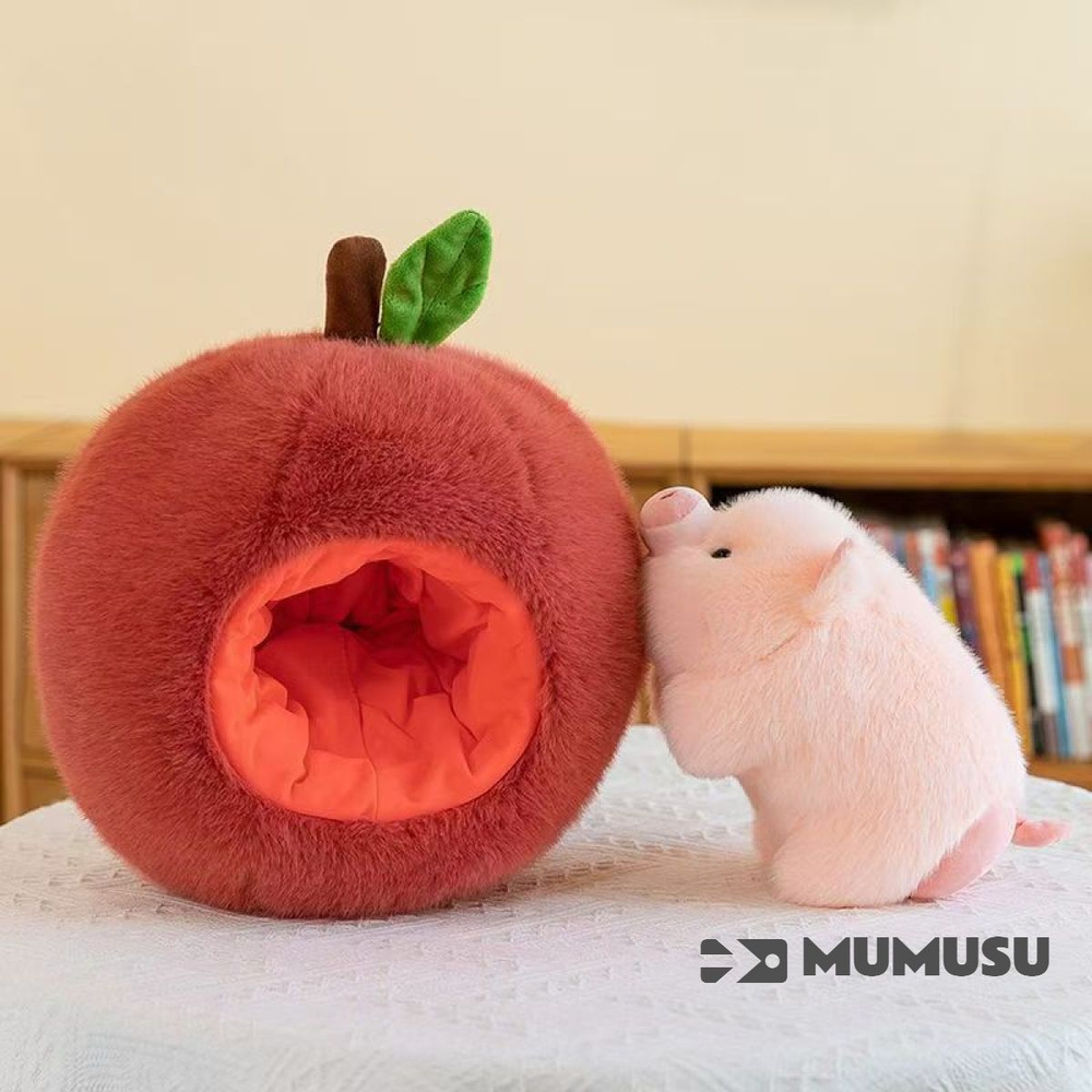 MUMUSU, 26CM Плюшевая игрушка в подарок на Рождество яблочный поросенок  #1