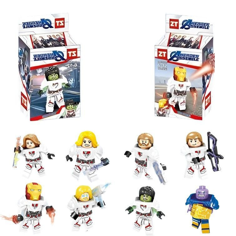 0872 Конструктор minifigures Marvel Super Heroes, минифигурки Супергероев Марвел Мстители 8 шт.  #1