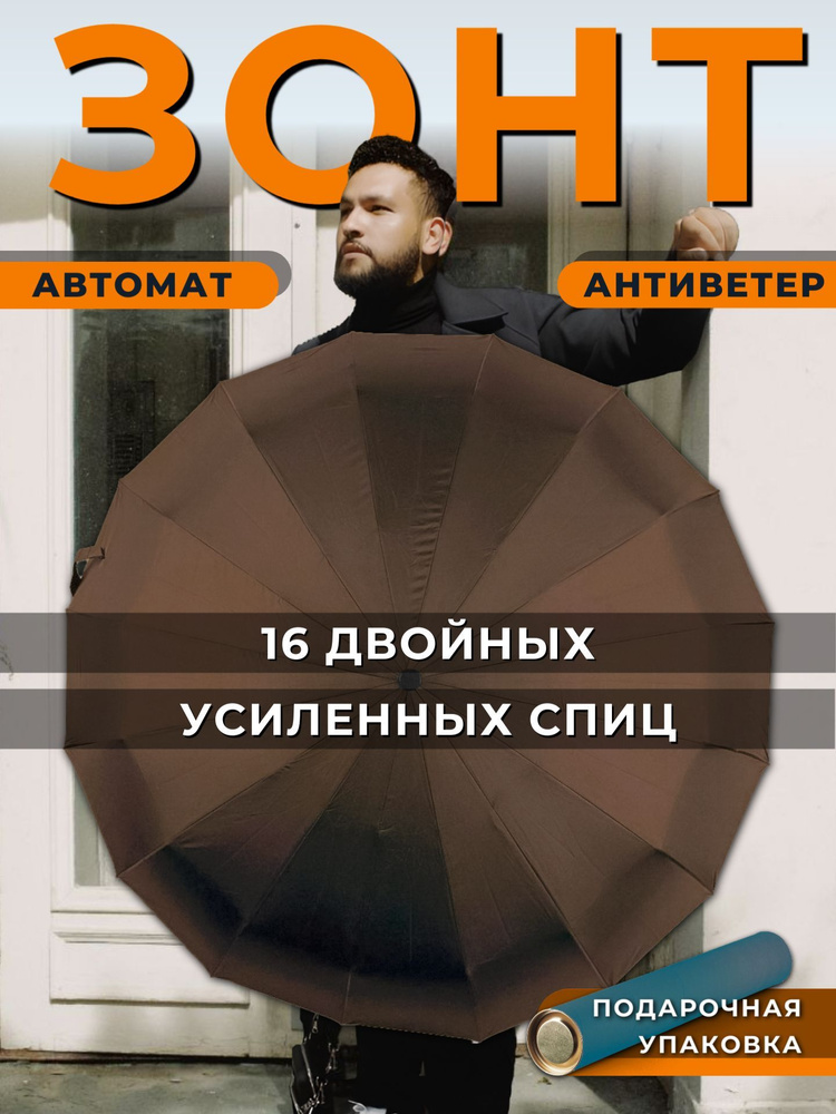 Зонт автомат антиветер #1