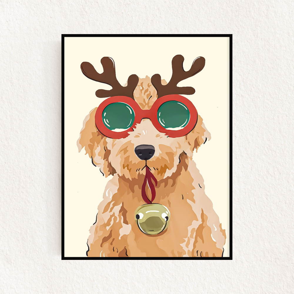 Постер "Christmas Dog", 30х40см #1