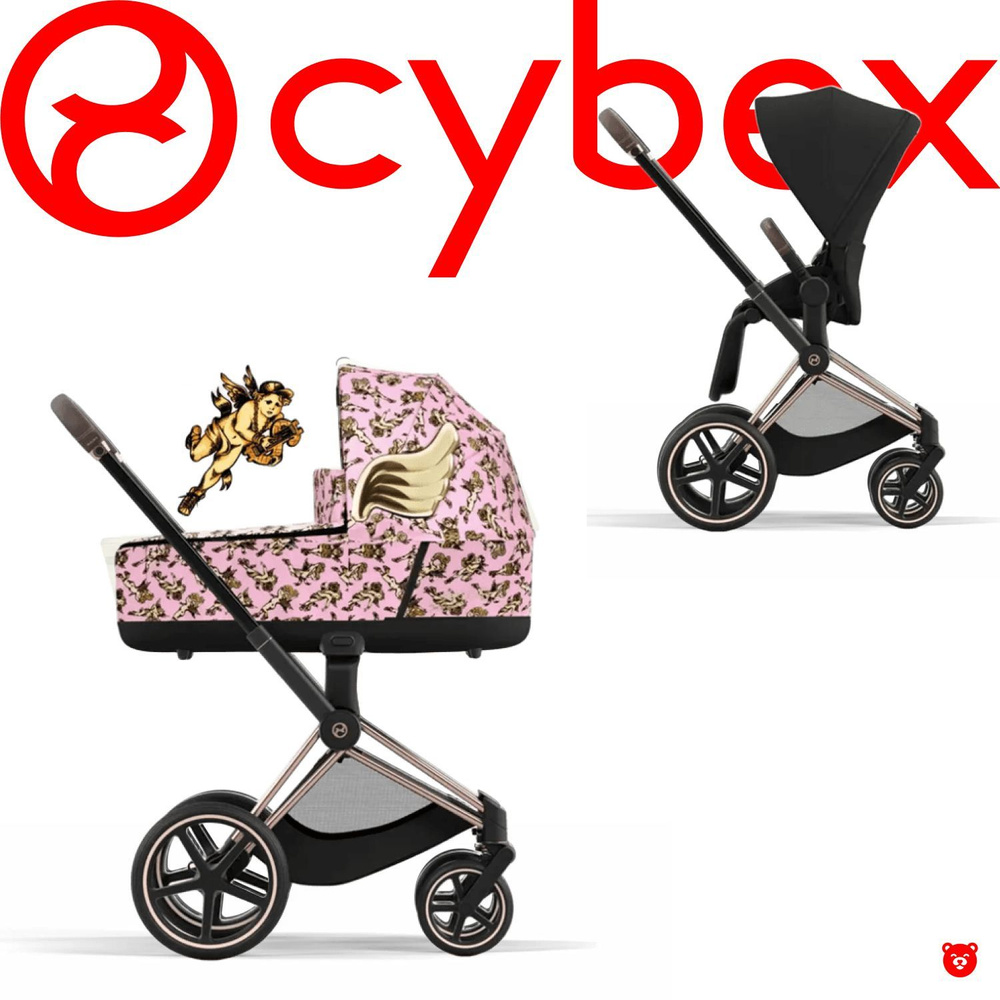 Cybex Priam IV Коляска 2 в 1, шасси IV Rose Gold/Cherubs Pink Лимитированная коллекция  #1