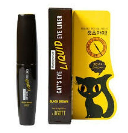 Jigott Подводка для глаз Cat's Eye Waterproof Liquid Eyeliner (Black Brown), 9 г #1