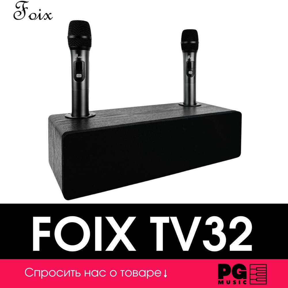 Караоке-система c двумя микрофонами Foix TV32 Black #1