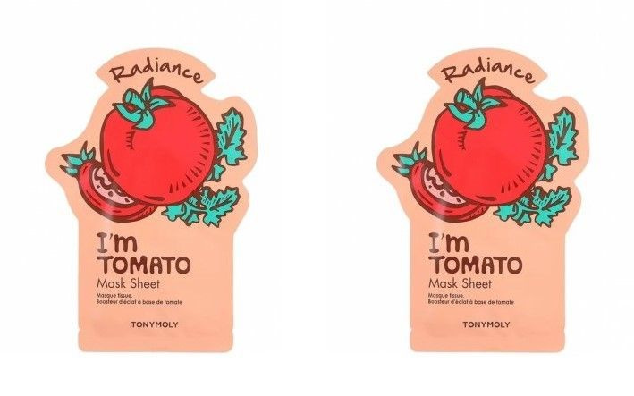 Tonymoly Тканевая маска для сияния кожи I'am Tomato Mask - Skin Glow, с экстрактом томата, 21 мл, 2 шт #1