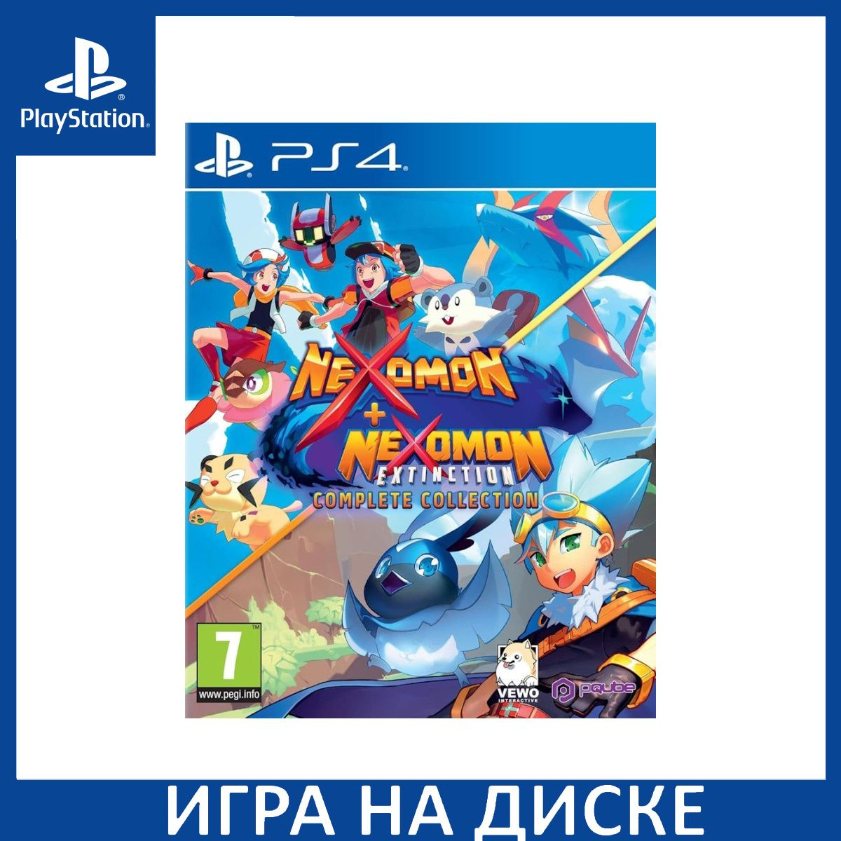 Диск с Игрой Nexomon + Nexomon: Extinction Complete Collection (PS4). Новый лицензионный запечатанный диск.