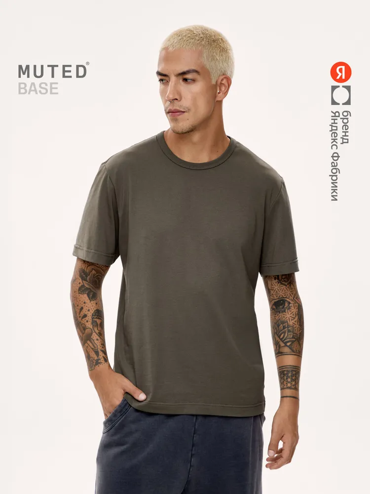 Футболка MUTED прямого кроя BASE, Яндекс Фабрика 1 шт