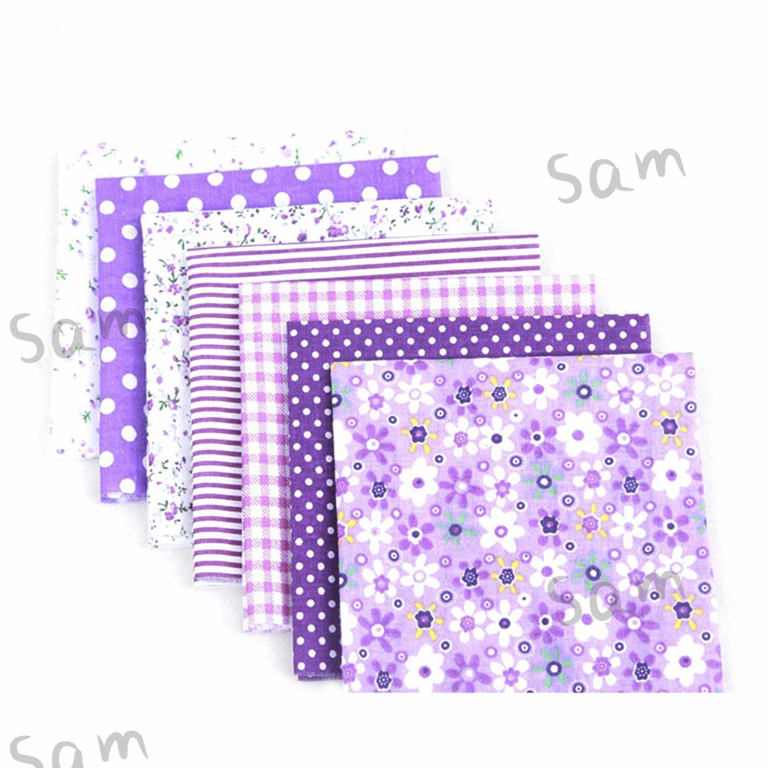 7шт./компл.DIYассортисцветочнымпринтомлоскутнаяхлопчатобумажнаяткань