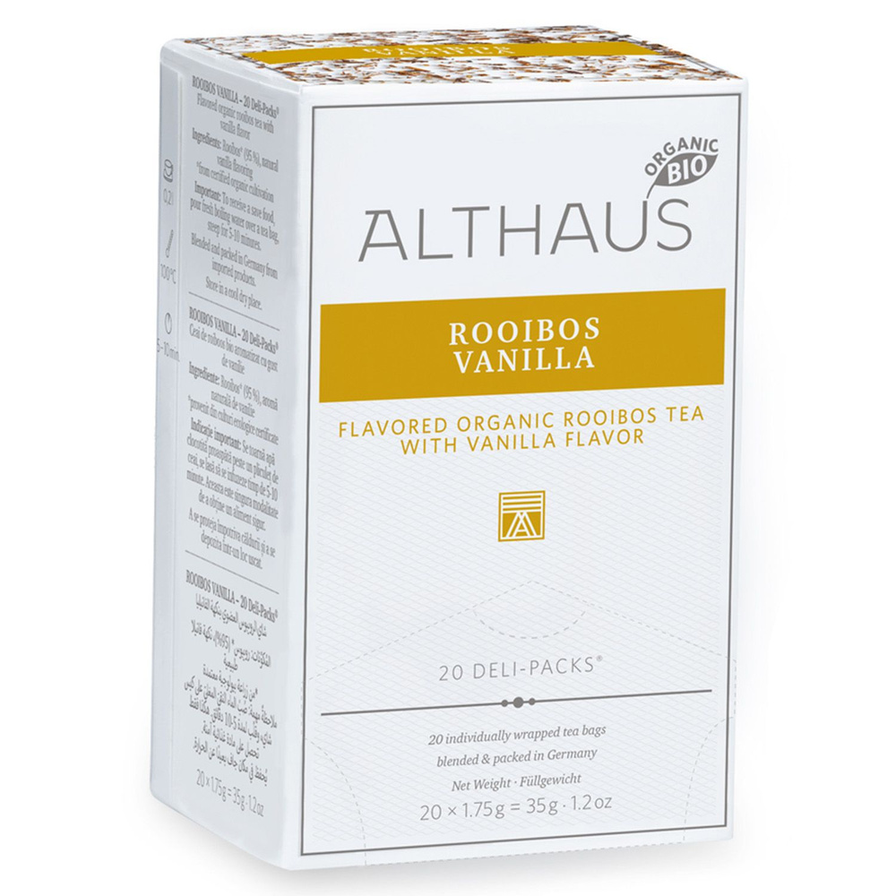 Напиток чайный Althaus Rooibos Vanilla, в пакетиках 20х1,75г. #1