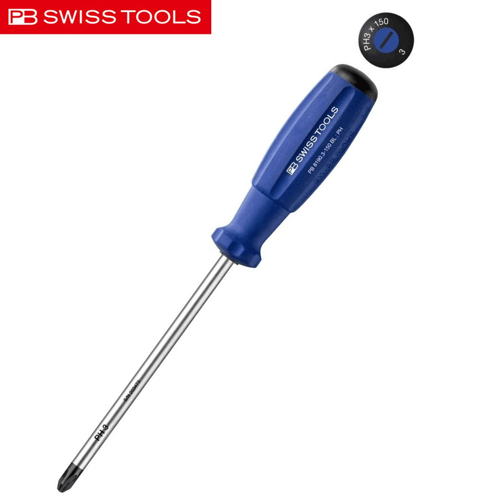 SwissGrip Крестообразная отвертка PB Swiss, длина 270 мм, NO. PB 8190 3-150 BL  #1