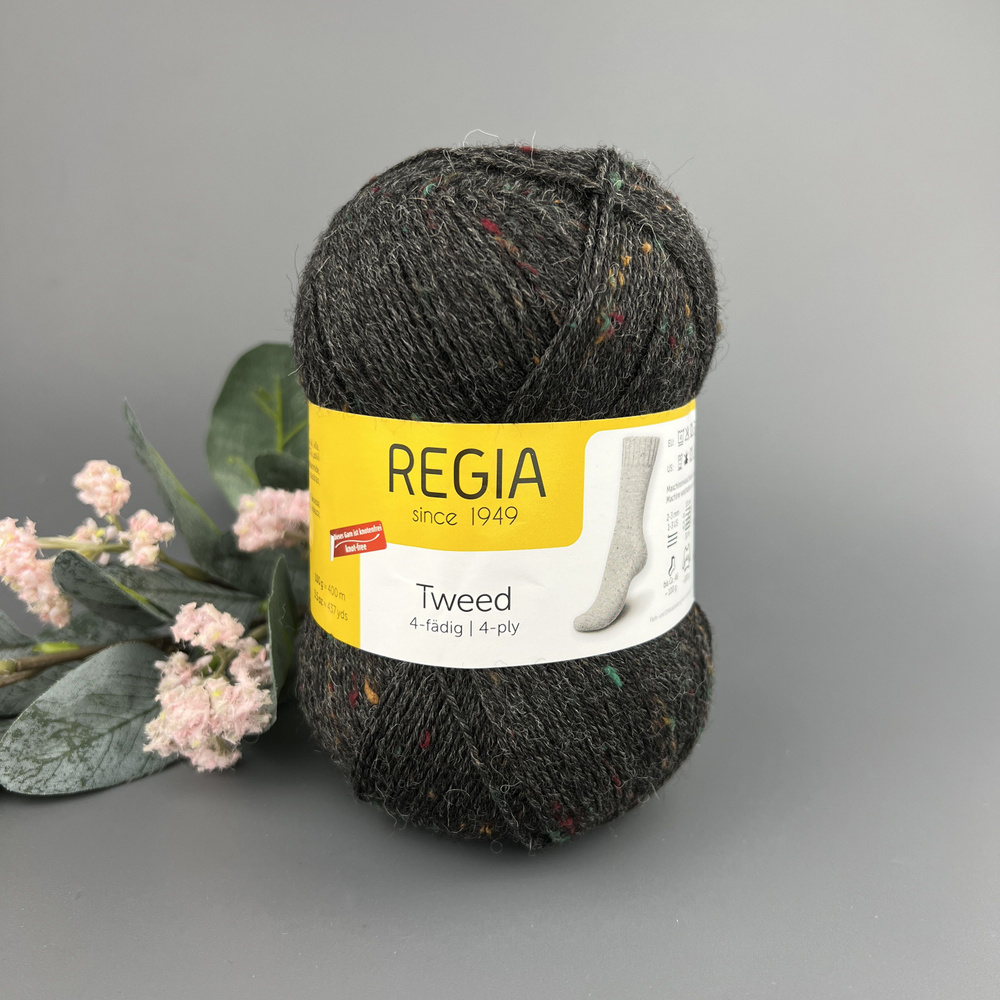 Пряжа носочная 4-ply Tweed Schachenmayr REGIA, 100 гр/400 м, цвет 00098 (4 нитки)  #1