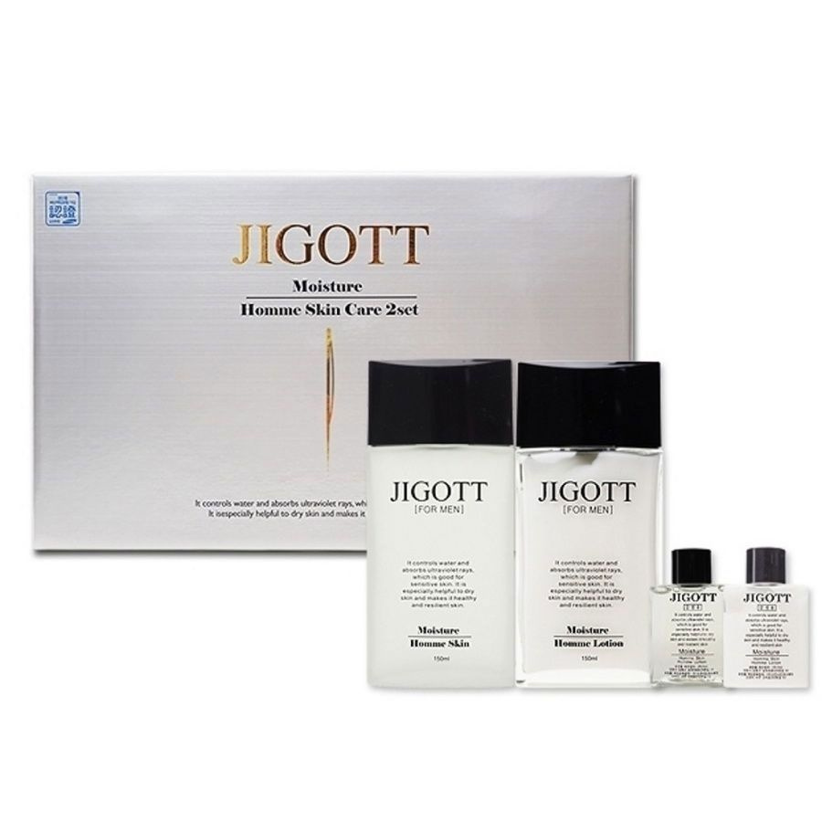 JIGOTT MOISTURE HOMME SKIN CARE 2SET Набор: Мужской увлажняющий лосьон для лица, Мужской увлажняющий #1