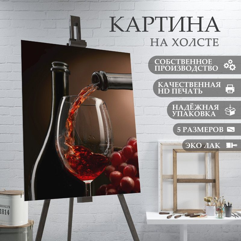 ArtPrintPro Картина "для кухни Эстетика вина (14)", 30  х 20 см #1