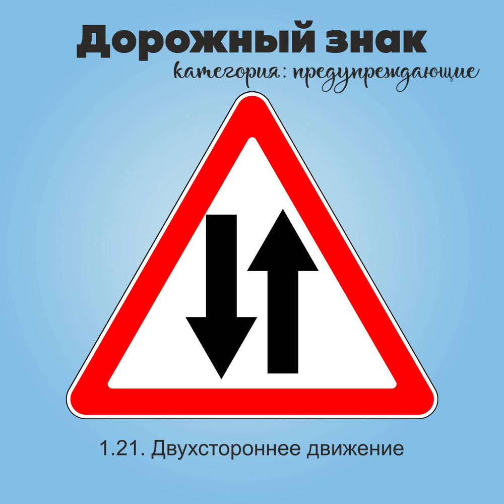 Табличка информационная "1.21. Двухстороннее движение" #1