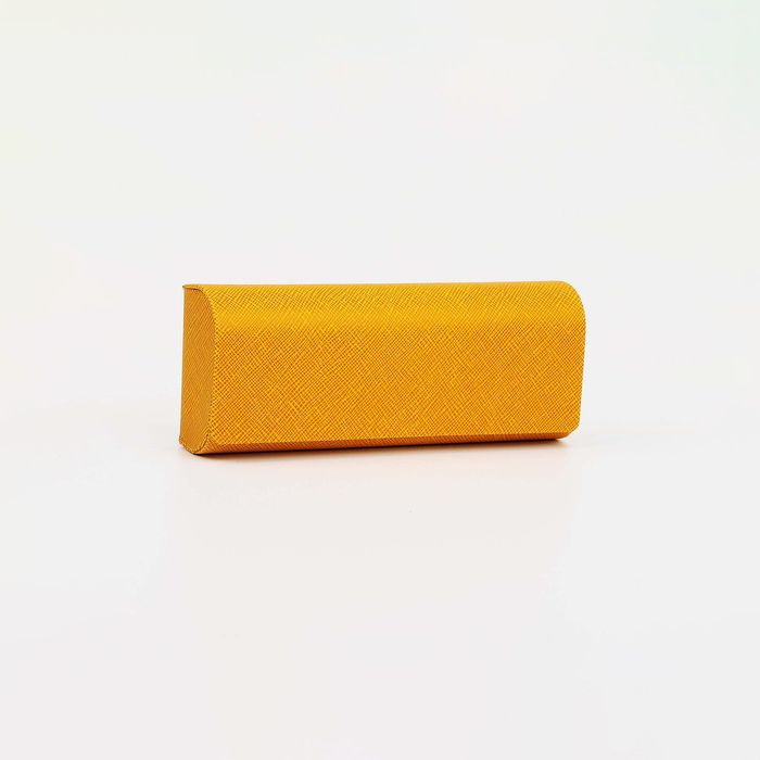 Футляр для очков на магните, 15.5 см х 3 см х 6 см, салфетка, цвет жёлтый  #1