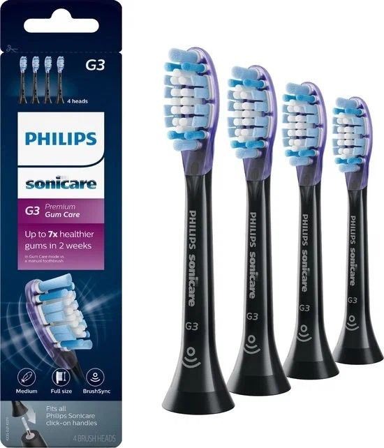 Насадка для зубной щётки Philips Sonicare Gum Care Black HX9054/33 G3, 4 шт., премиум-уход за деснами #1