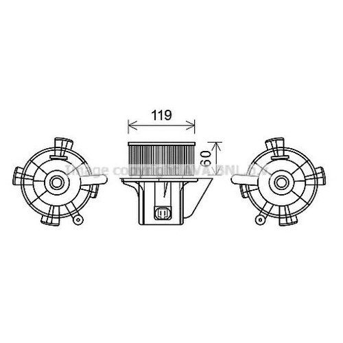 Вентилятор отопителя салона Ava CN8299 для Citroen C4 I; Peugeot 307 #1