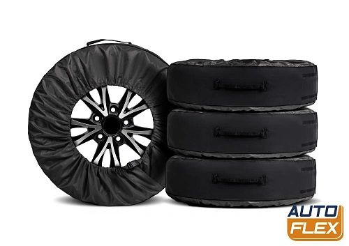 Чехлы для хранения автомобильных колес, 4 штуки, размер от 15 до 20 , цвет черный/черный  #1