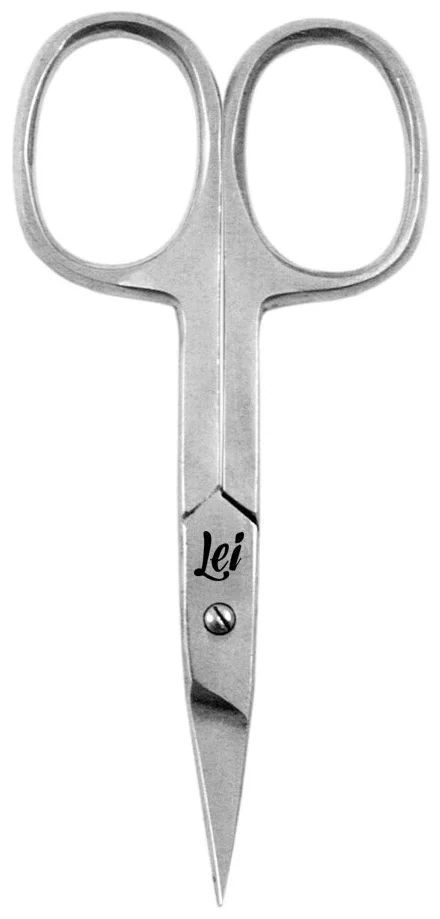 Маникюрные ножницы LEI Серия KOR102, для ногтевой пластины, закругленные, серебро, заточенные  #1