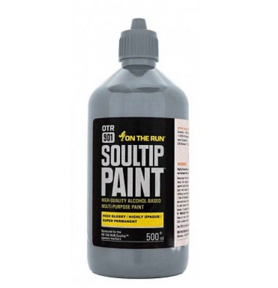 Заправка OTR 901-500 Soultip Paint для маркеров и сквизеров, цвет хром серебро / chrome silver, 500 мл #1