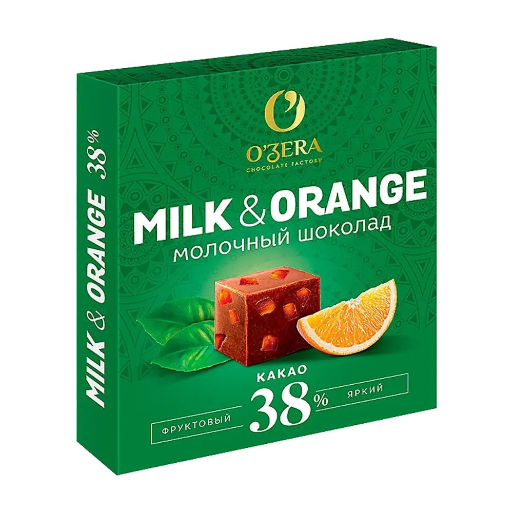 Шоколад молочный Milk & Orange O'Zera, 38% какао, 90 г #1