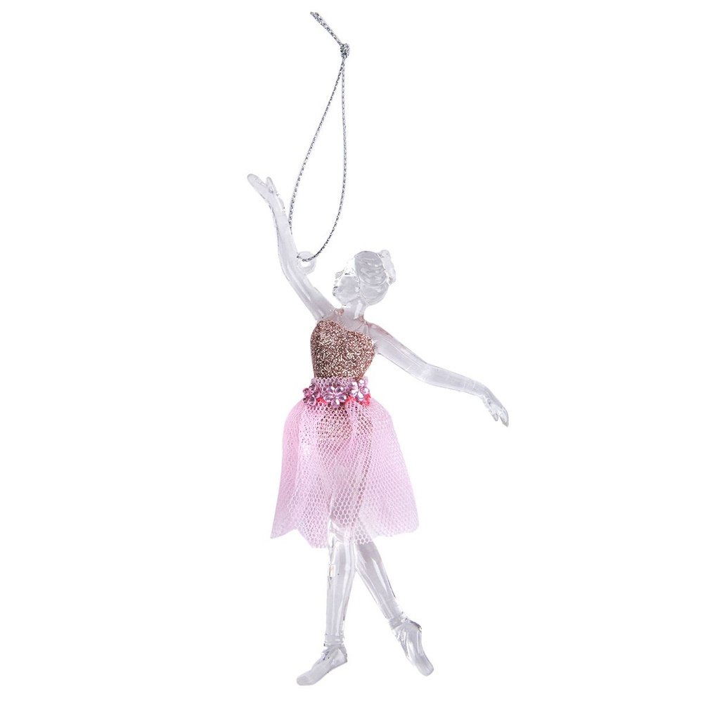 Елочная игрушка 15 см 1 шт. №02 балерина в розовом, 1 шт. в заказе  #1