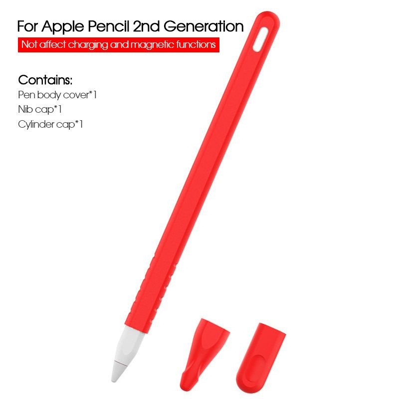 Защитный силиконовый чехол для Apple Pencil gen.2 красный #1