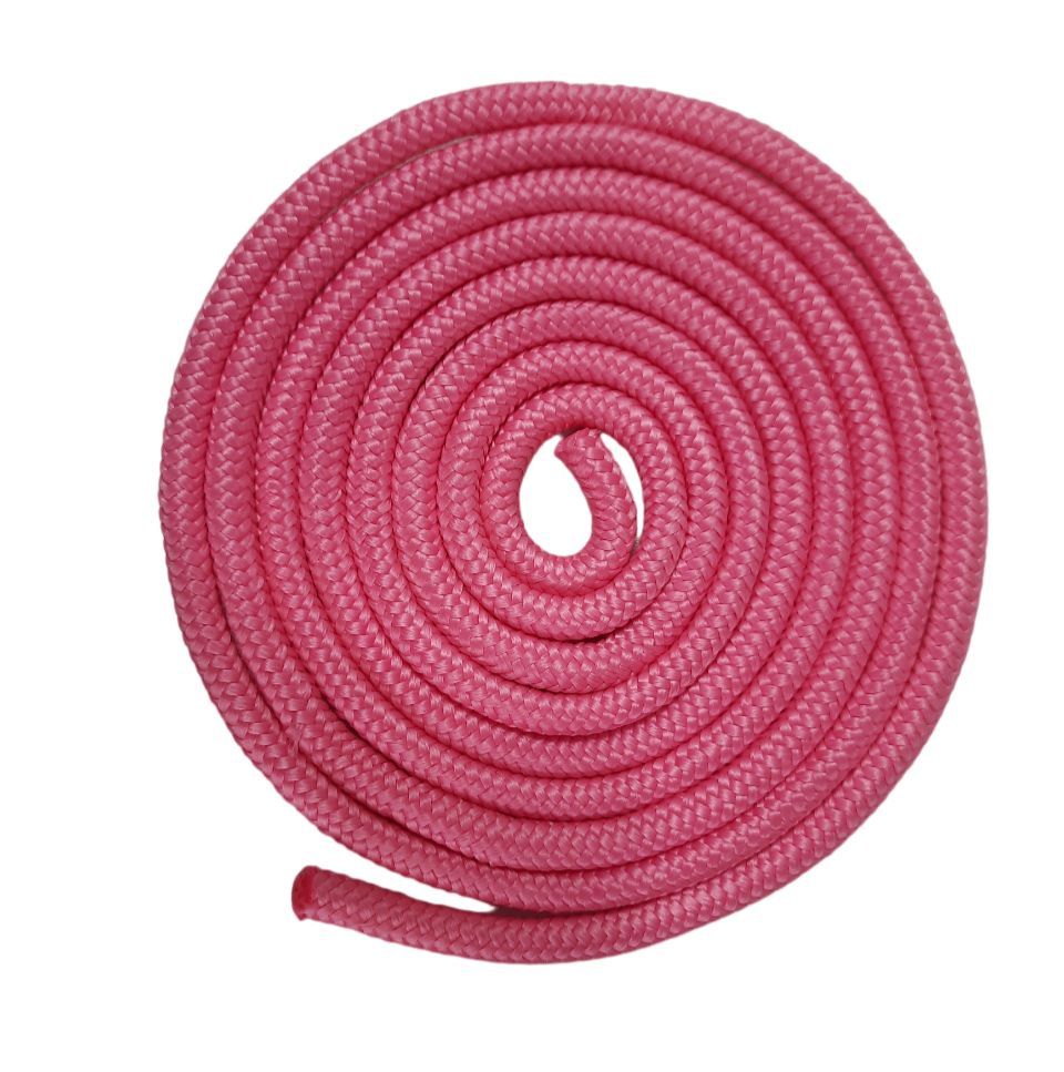 Скакалка гимнастическая - 3 метра / розовая / для художественной гимнастики  #1