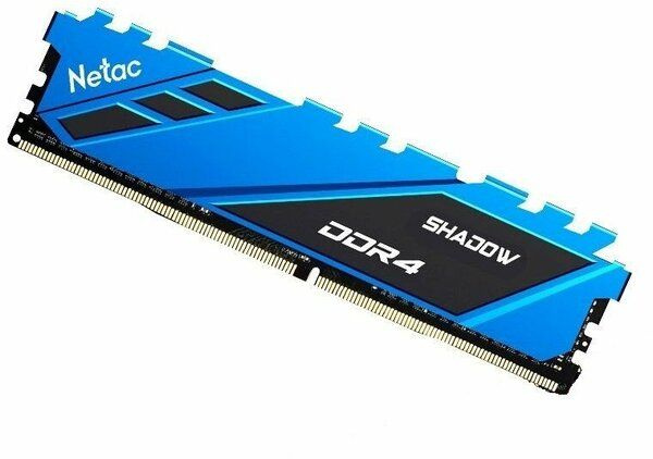 Netac Оперативная память Модуль памяти SHADOW 16GB DDR4-3200 NTSDD4P32SP-16B,CL16, 1.35V XMP BLUE NETAC #1